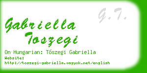gabriella toszegi business card